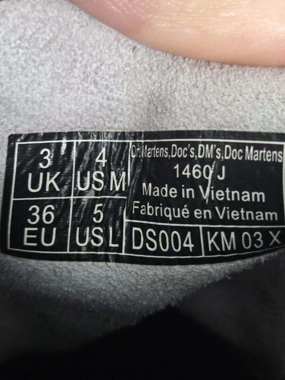 Dr. Martens Junior White Combat Boots Size US 4